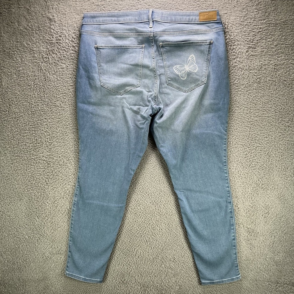 Hollister Curvy High Rise Super Skinny Jeans Womens 19S Butterfly Stretch NWT - Picture 2 of 14